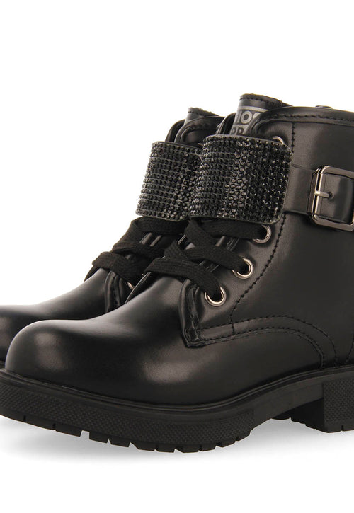 MILITARY STYLE BOOTS WITH REMOVABLE RHINESTONE STRAP ROSKILDE