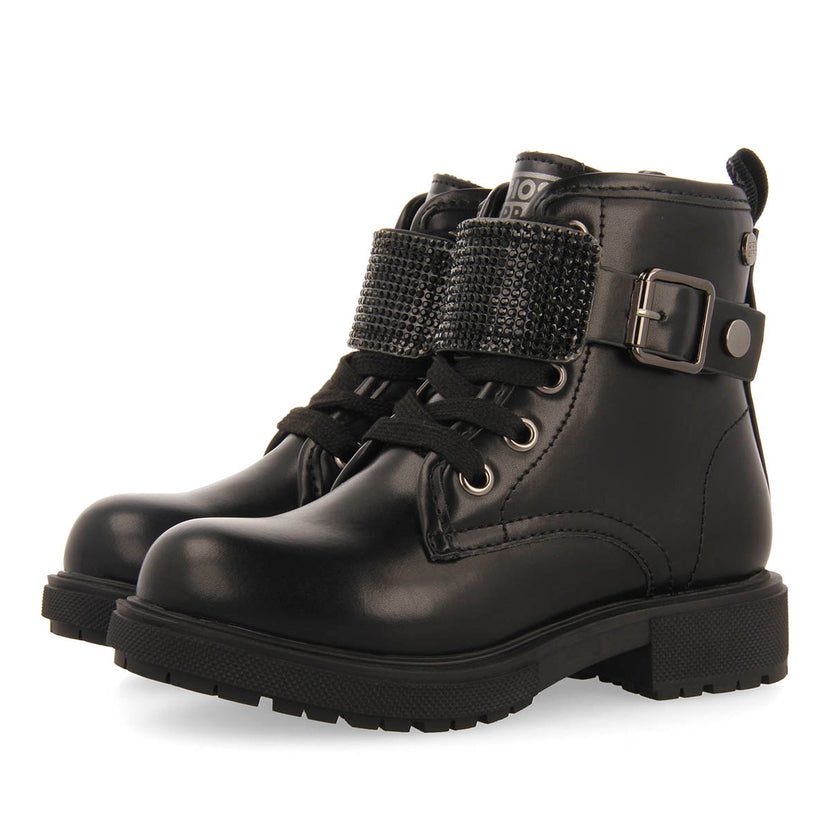 MILITARY STYLE BOOTS WITH REMOVABLE RHINESTONE STRAP ROSKILDE