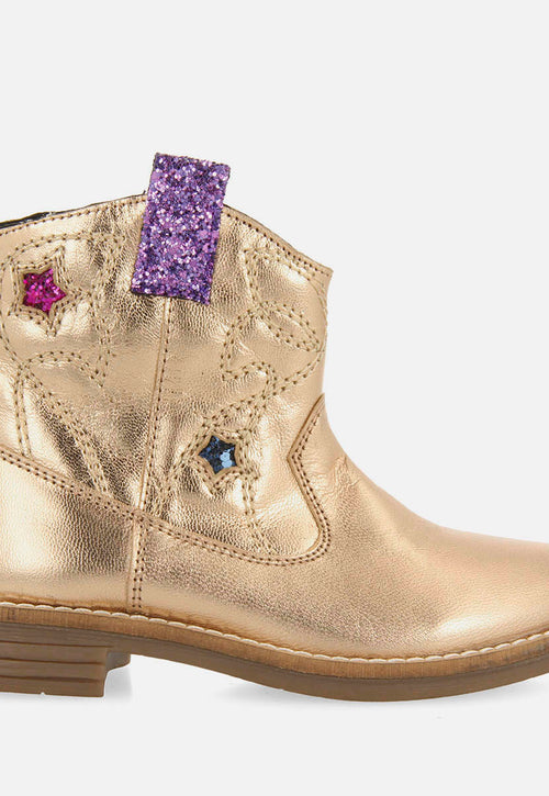 METALLIC LEATHER COWBOY BOOTS ELEK