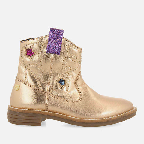 METALLIC LEATHER COWBOY BOOTS ELEK