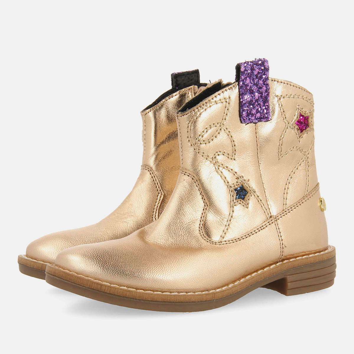 STIVALI DA COWBOY IN PELLE METALLIZZATA ELEK