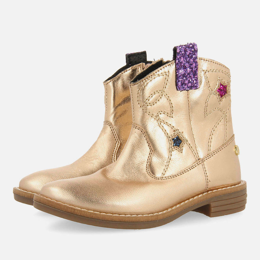 METALLIC LEATHER COWBOY BOOTS ELEK