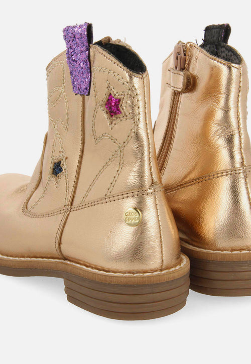 METALLIC LEATHER COWBOY BOOTS ELEK