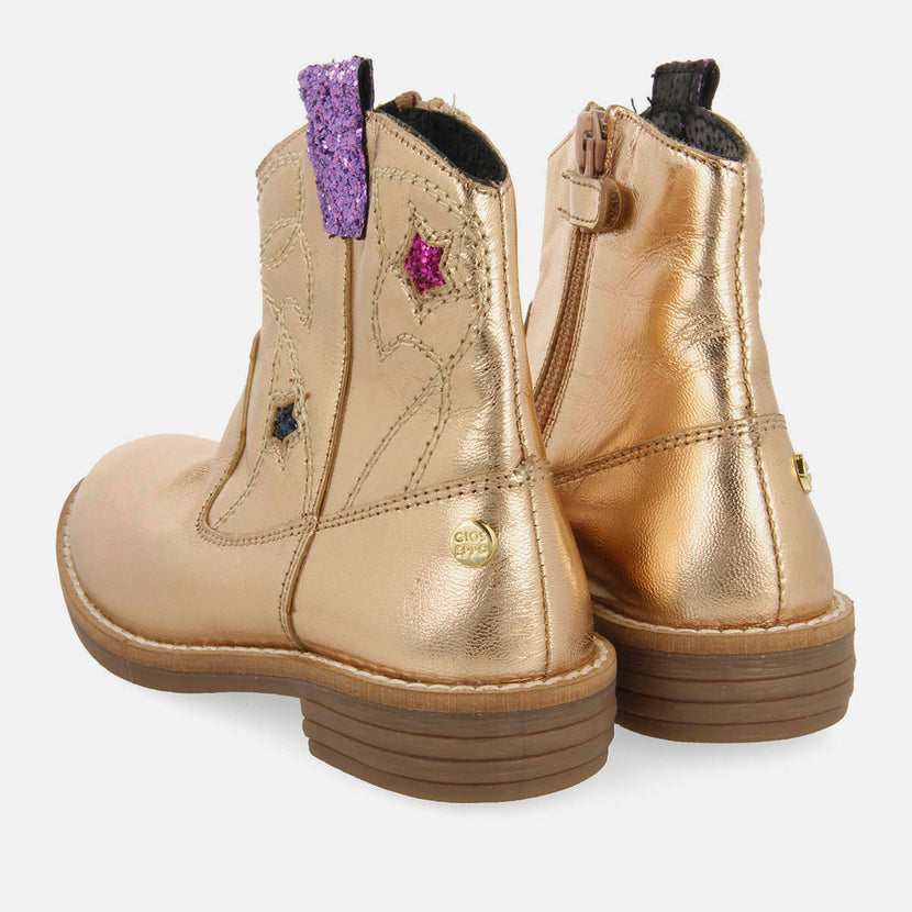 METALLIC LEATHER COWBOY BOOTS ELEK