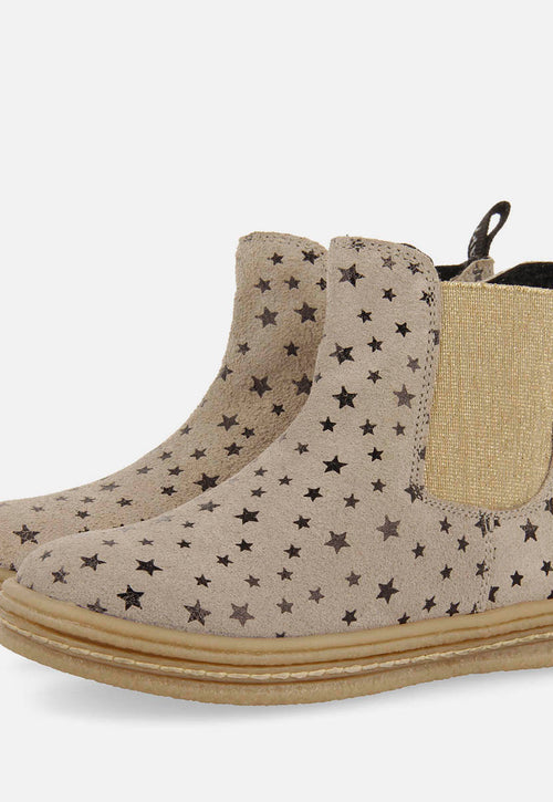 SUEDE BOOTS WITH STARS AND LEATHER DETAILS