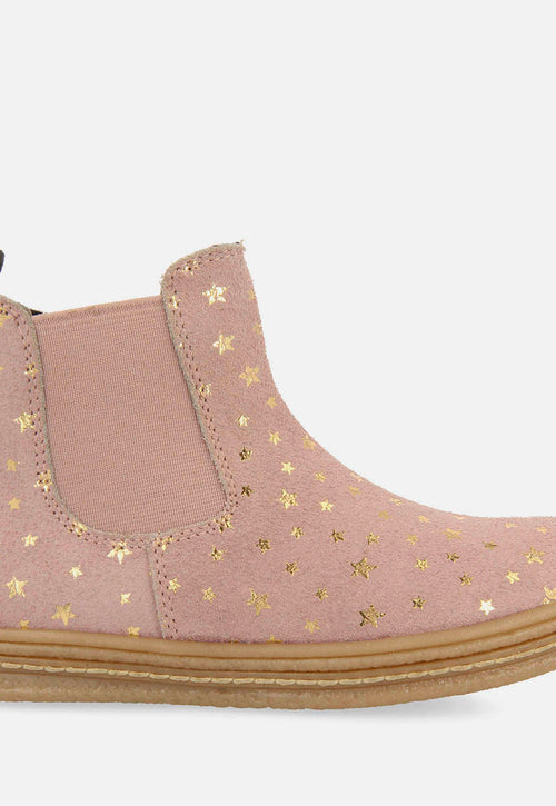 SUEDE BOOTS WITH STARS AND LEATHER DETAILS