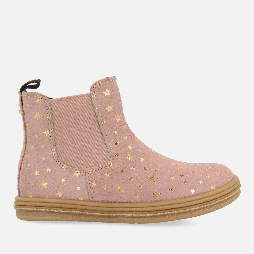 SUEDE BOOTS WITH STARS AND LEATHER DETAILS