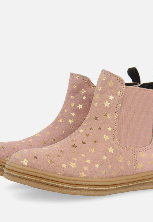 SUEDE BOOTS WITH STARS AND LEATHER DETAILS