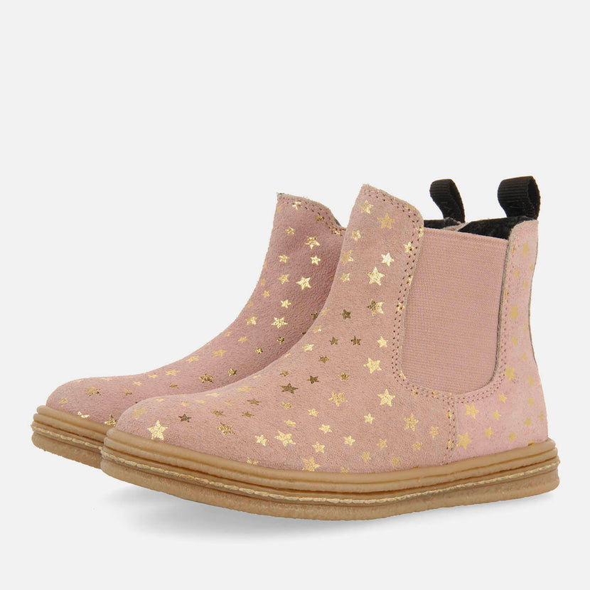 SUEDE BOOTS WITH STARS AND LEATHER DETAILS