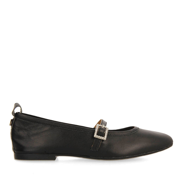 BALLET SLIPPERS WITH STRASS IN LEATHER PALERMO