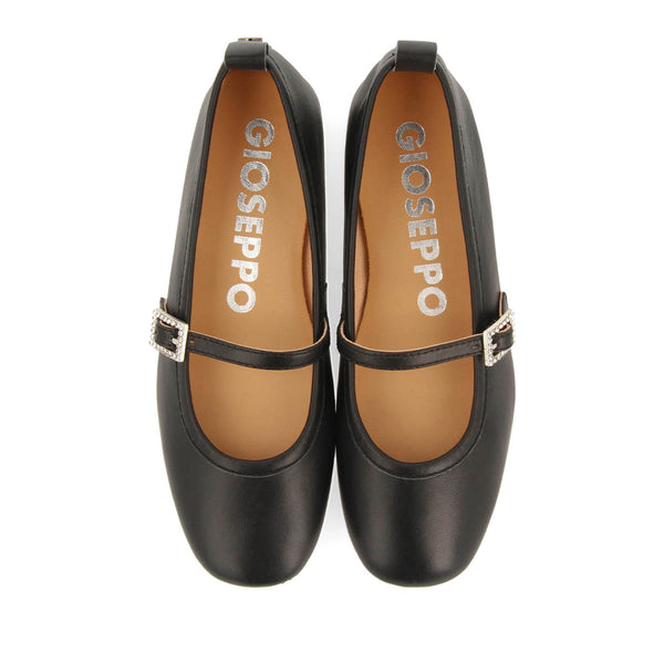 BALLET SLIPPERS WITH STRASS IN LEATHER PALERMO