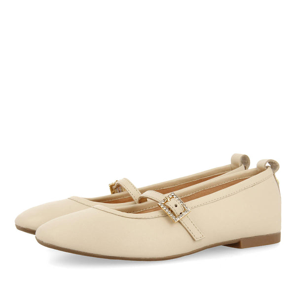 BALLET SLIPPERS WITH STRASS IN LEATHER PALERMO