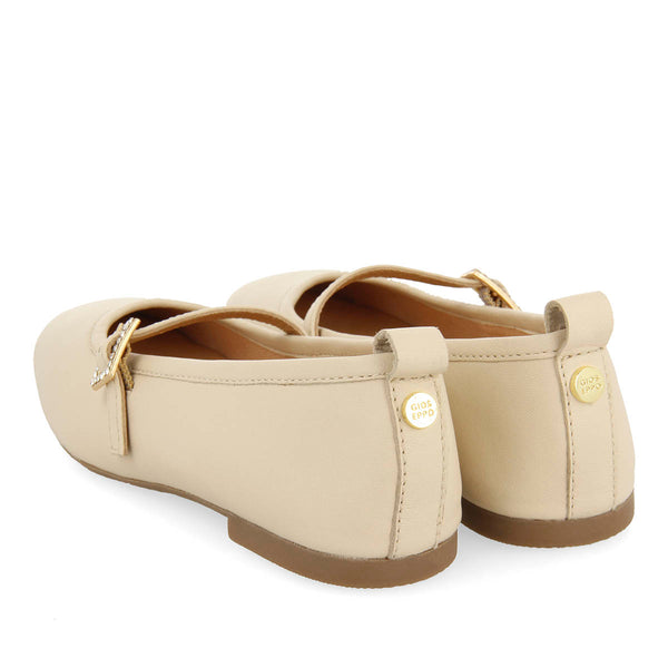 BALLET SLIPPERS WITH STRASS IN LEATHER PALERMO