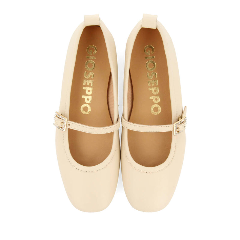 BALLET SLIPPERS WITH STRASS IN LEATHER PALERMO
