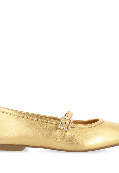 CHAUSSONS DE BALLET AVEC STRASS EN CUIR PALERME