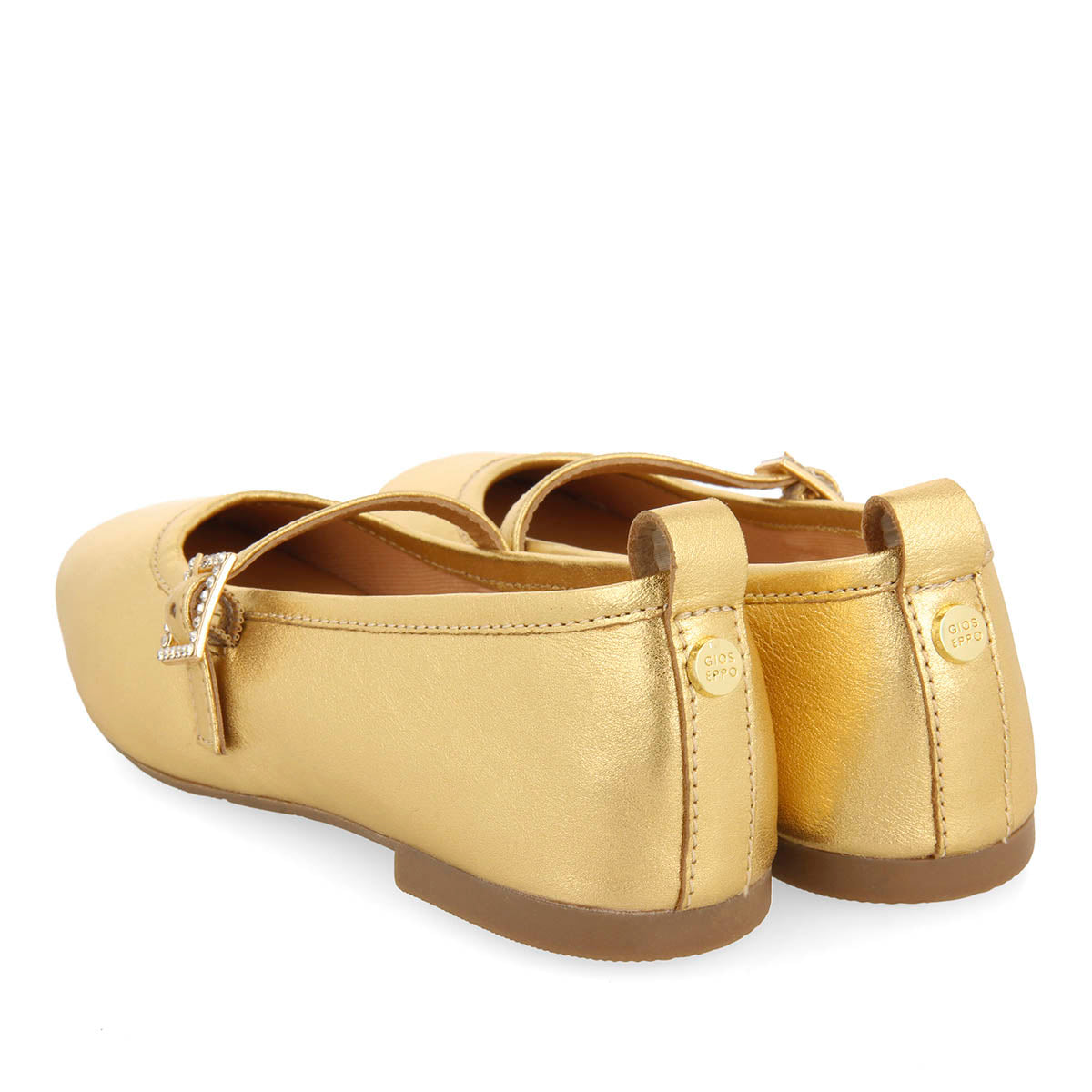 BALLET SLIPPERS WITH STRASS IN LEATHER PALERMO