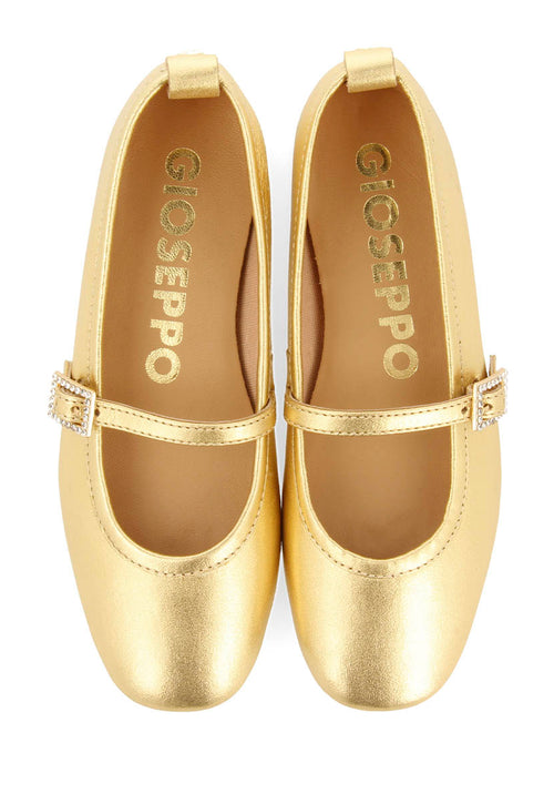 CHAUSSONS DE BALLET AVEC STRASS EN CUIR PALERME