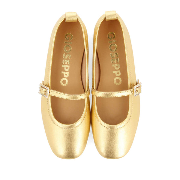 BALLET SLIPPERS WITH STRASS IN LEATHER PALERMO