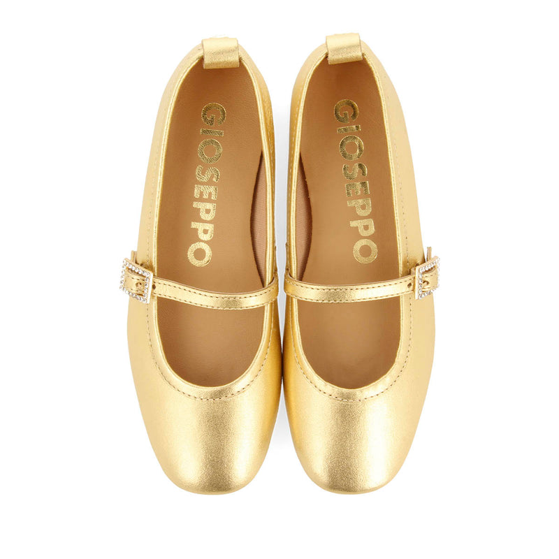 BALLET SLIPPERS WITH STRASS IN LEATHER PALERMO