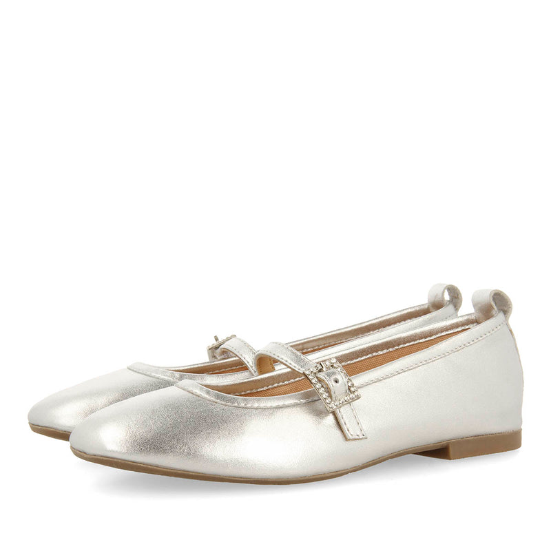 BALLET SLIPPERS WITH STRASS IN LEATHER PALERMO