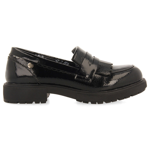 CHAUSSURES MOCASSIN AVEC EFFET VERNI ET MASQUE