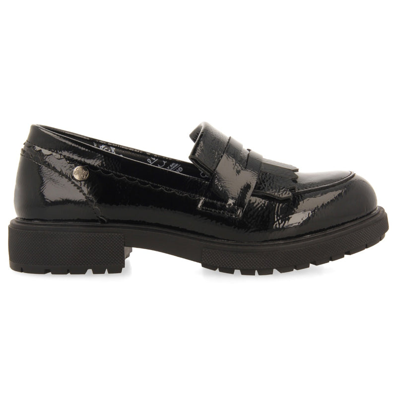 CHAUSSURES MOCASSIN AVEC EFFET VERNI ET MASQUE