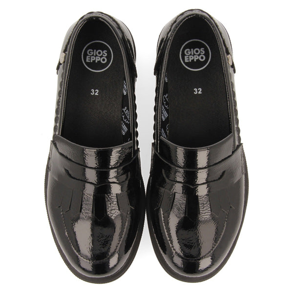 CHAUSSURES MOCASSIN AVEC EFFET VERNI ET MASQUE