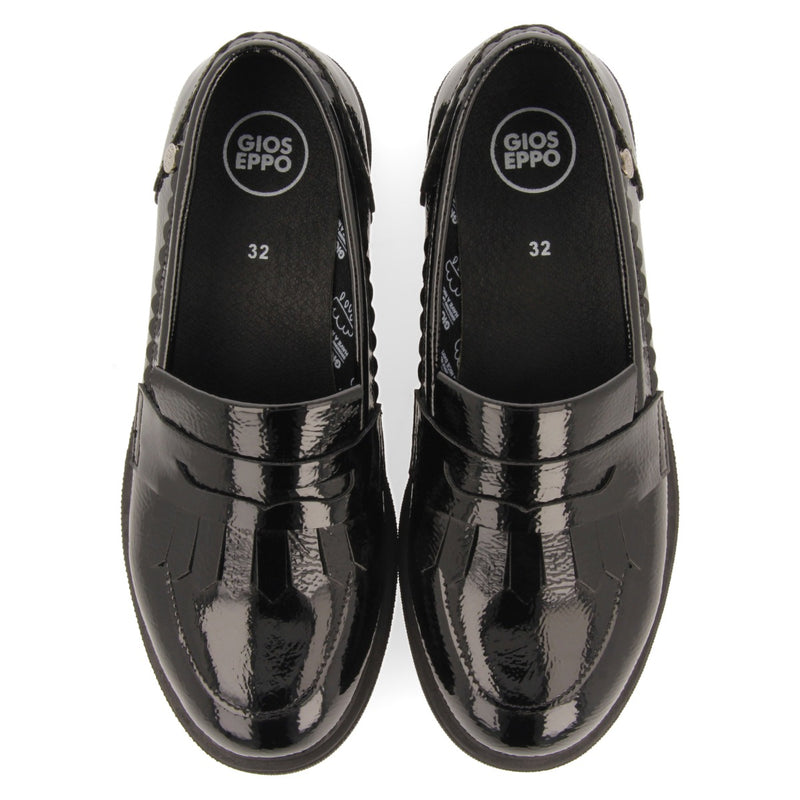 CHAUSSURES MOCASSIN AVEC EFFET VERNI ET MASQUE