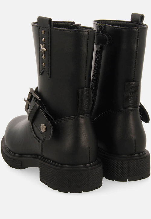 BIKER BOOTS WITH STUDS ON THE HEEL