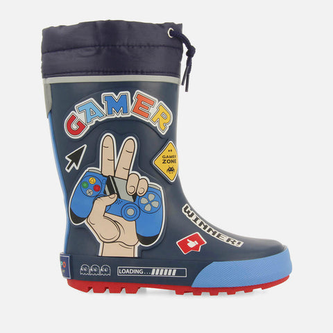BOTTES EN CAOUTCHOUC AVEC PATCHS IMPRIMÉS GAMER BUSSENDE
