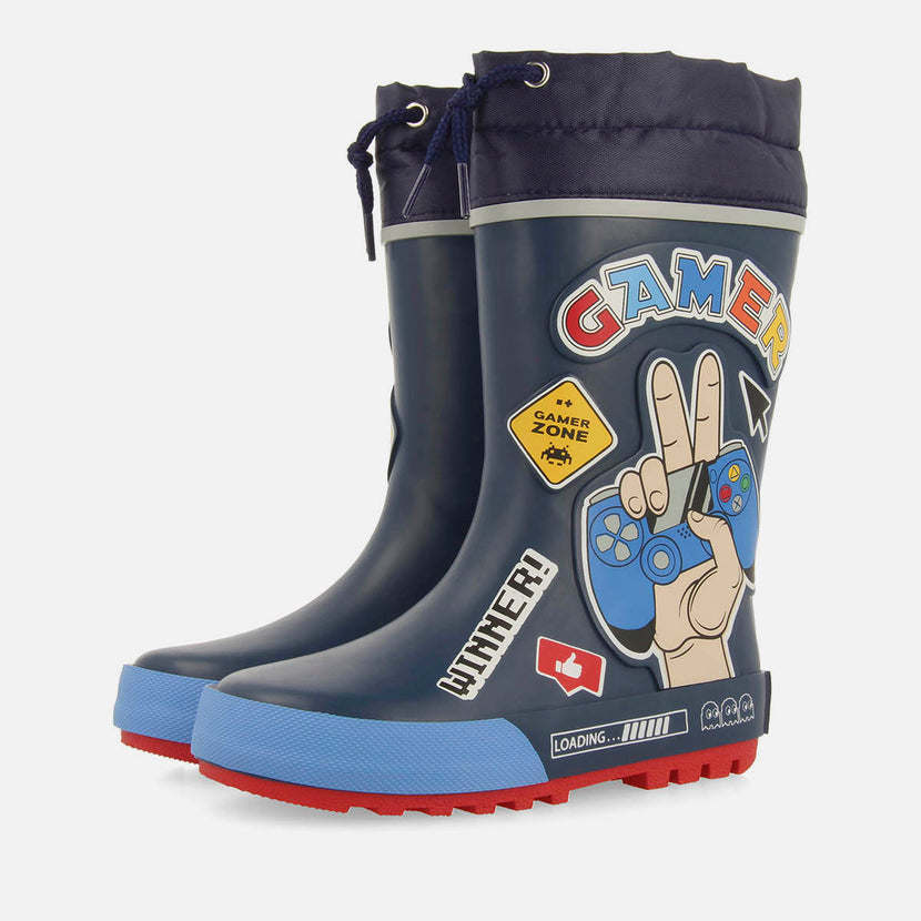 BOTTES EN CAOUTCHOUC AVEC PATCHS IMPRIMÉS GAMER BUSSENDE