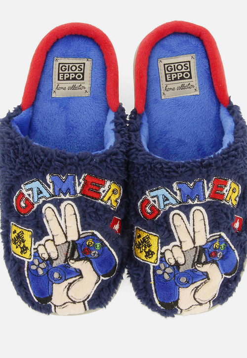 PLUSH PRINTED GAMER ORWELL SLIPPERS