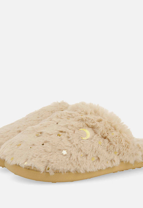 PLUSH SLIPPERS WITH STAR LETENYE