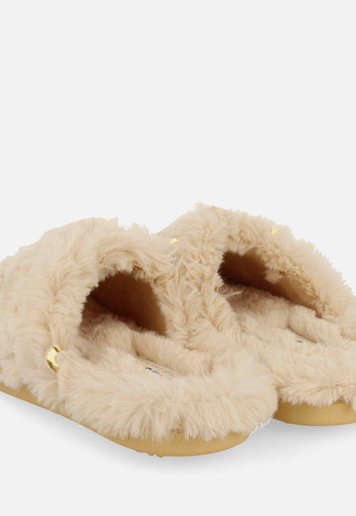 PLUSH SLIPPERS WITH STAR LETENYE