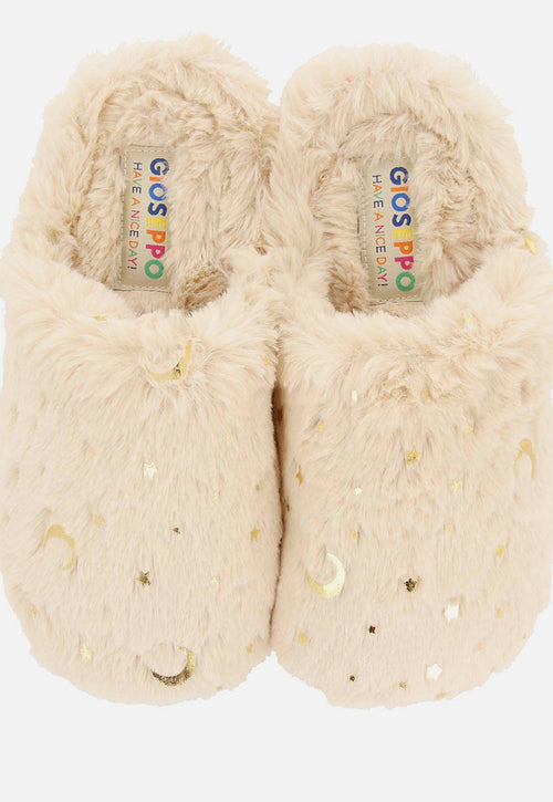 PLUSH SLIPPERS WITH STAR LETENYE