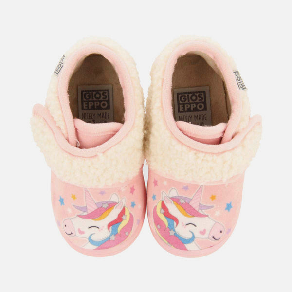 PINK HOUSE SLIPPERS WITH FANCY FUR SALTRUP