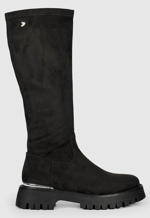 HIGH VELVET BOOTS WITH TRACK SOLE ENYING