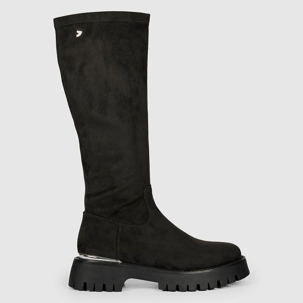 HIGH VELVET BOOTS WITH TRACK SOLE ENYING