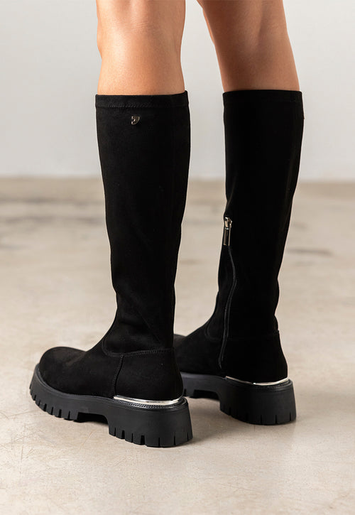 HIGH VELVET BOOTS WITH TRACK SOLE ENYING