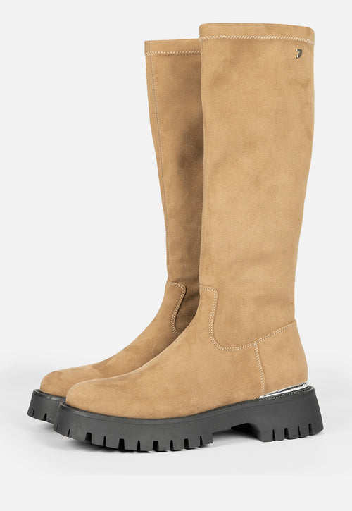 HIGH VELVET BOOTS WITH TRACK SOLE ENYING