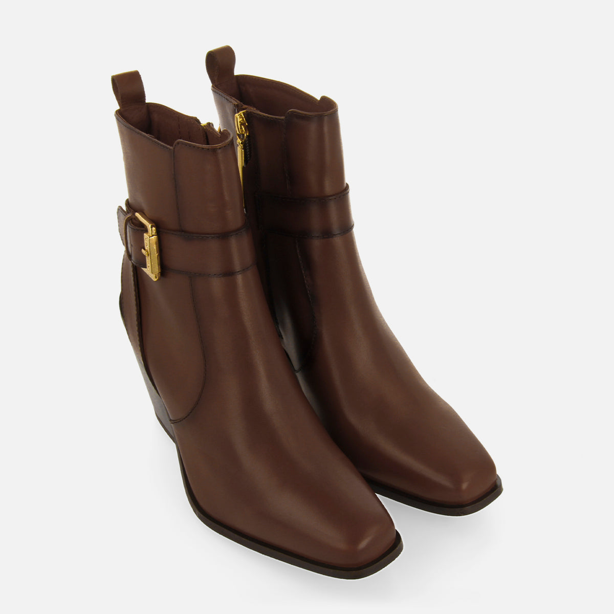 STIVALI DA COWBOY IN PELLE CON TACCO SANDVED