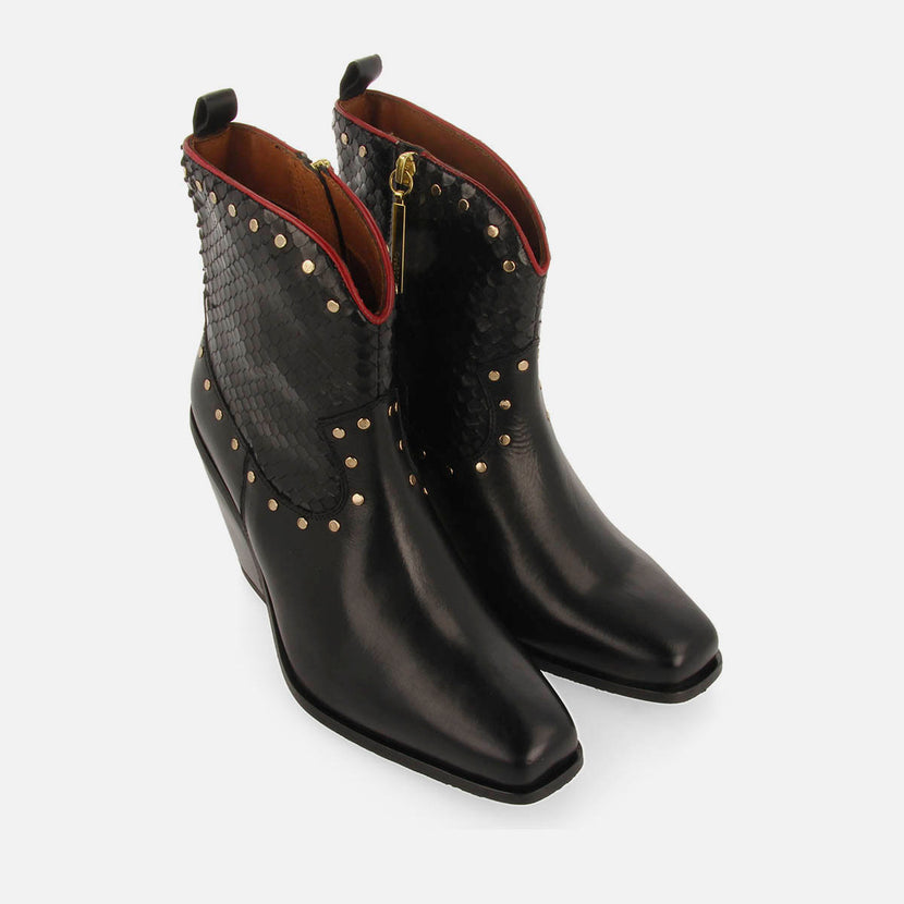 BOTINES COWBOY PIEL TACÓN SAGERBY
