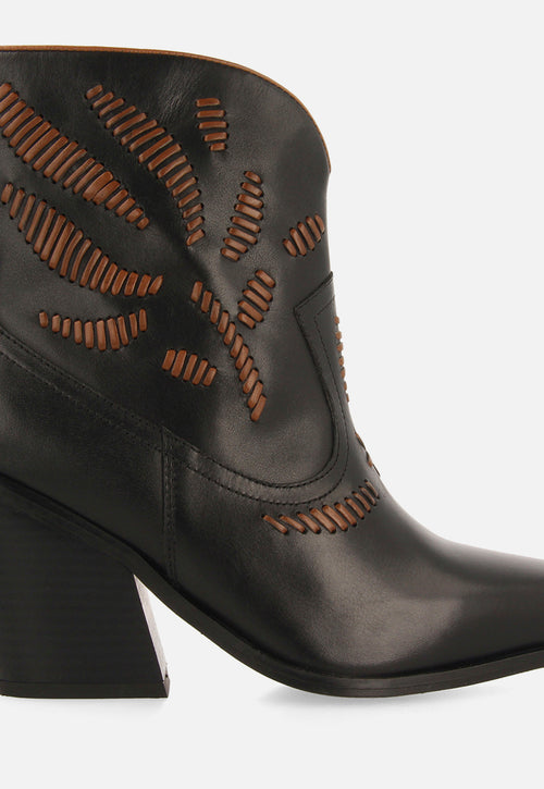 COWBOY BOOTS EMBROIDERED LEATHER RAJEC