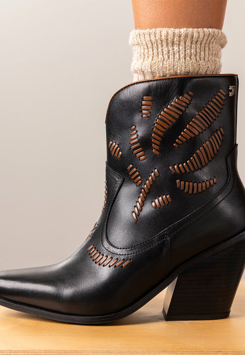 COWBOY BOOTS EMBROIDERED LEATHER RAJEC