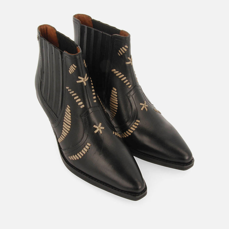 BOTINES COWBOY BORDADO PIEL SIKLOS