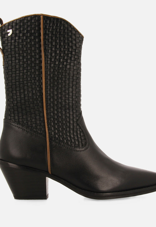BOTAS COWBOY TRENZADO TACÓN PIEL AMPASS