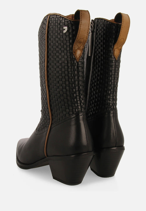 BOTAS COWBOY TRENZADO TACÓN PIEL AMPASS