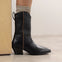 COWBOY BOOTS BRAIDED HEEL LEATHER AMPASS