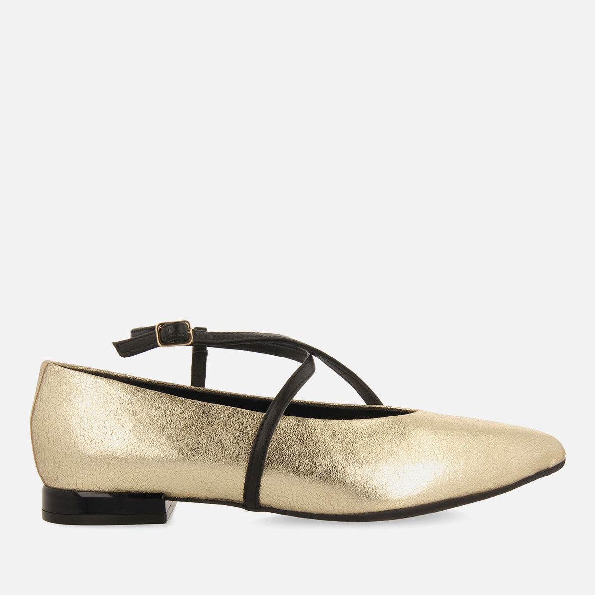 BALLERINE IN PELLE METALLIZZATA TURCHEVE