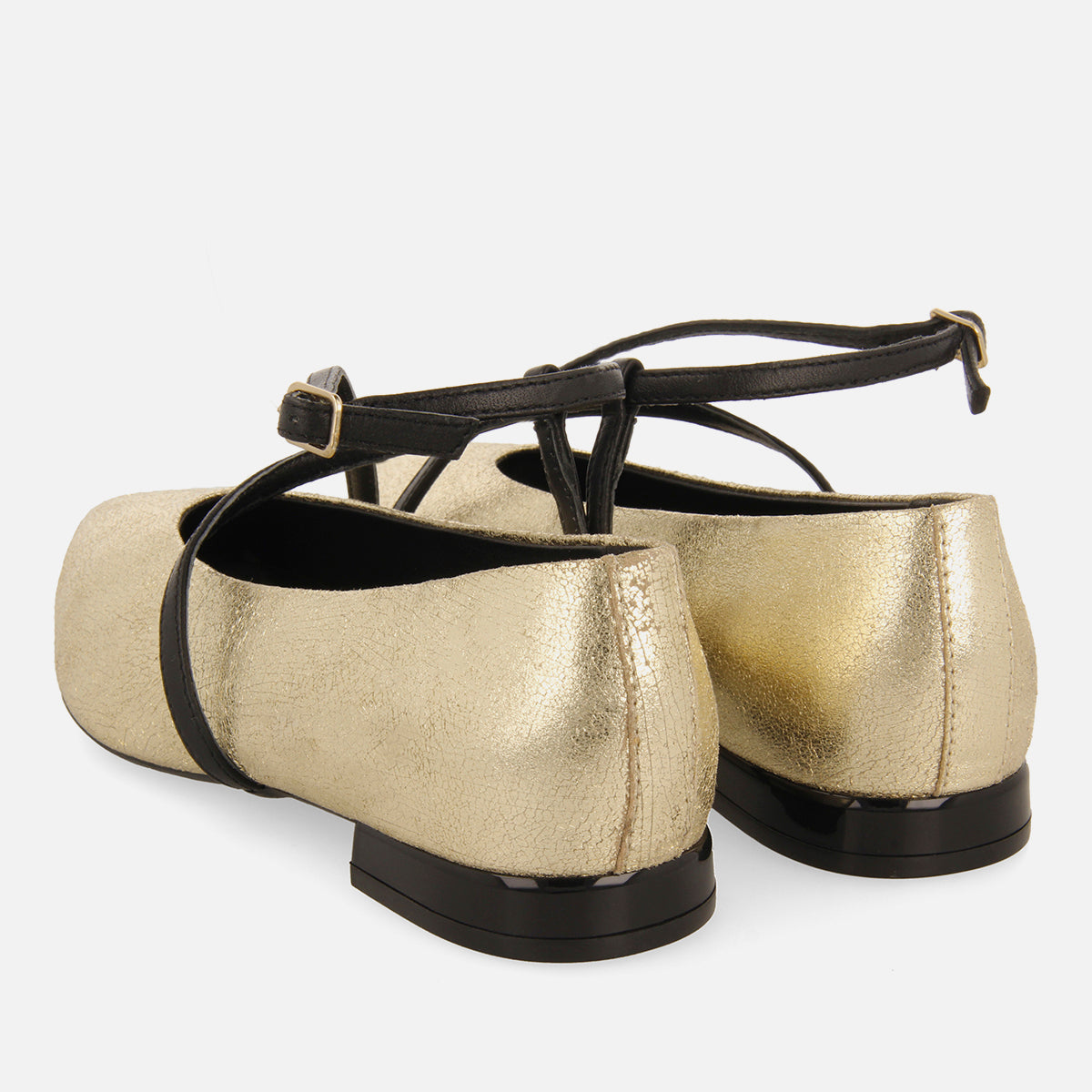 BALLERINE IN PELLE METALLIZZATA TURCHEVE